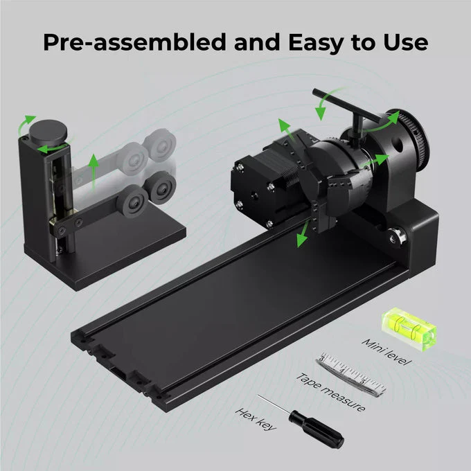 Rotary Attachment for xTool F1 Portable Laser Engraver - Image 2