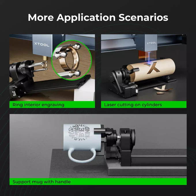 Rotary Attachment for xTool F1 Portable Laser Engraver - Image 3